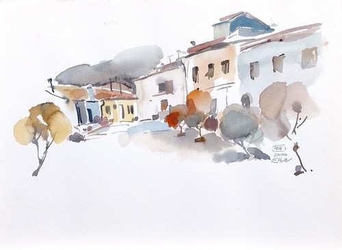 Original aquarell bild elba - original, "elba"