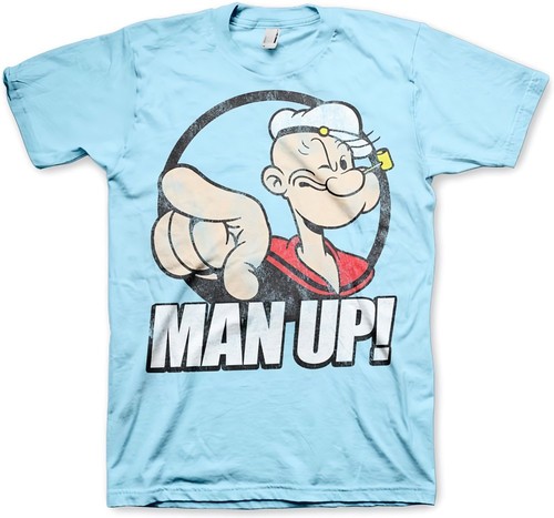 Popeye man shirt skyblue - popeye, t-shirt