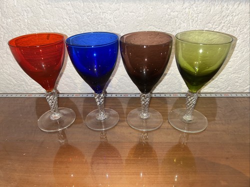 Kelchgläser bunt blau rot - kelchgläser,