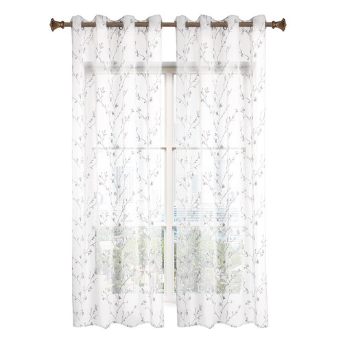 Transparent vorhänge mit - 2x,