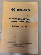 HOWARD Rotavator HA Bedienungsanleitung + Ersatzteilliste spare parts list K37