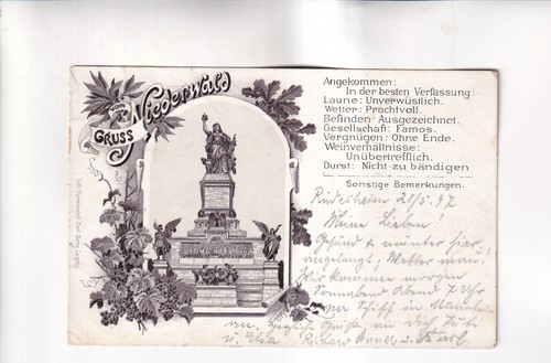 G1067 rüdesheim gruss - ak, vom