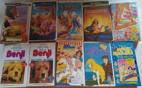 Original vhs kassetten - 10,