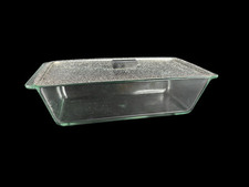 Mid Century Sovirel Glas Auflaufform / Backform mit Metalldeckel - 7x26 cm