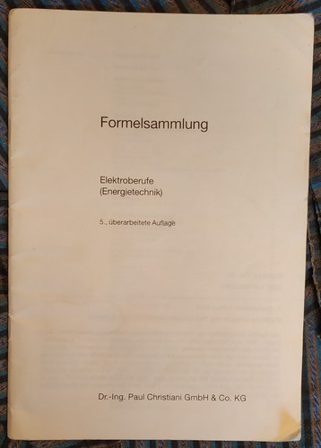 Formelsammlung elektroberufe - formelsammlung,