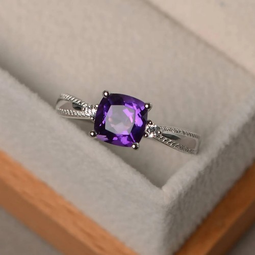 Amethyst ring kissenschliff - ring,