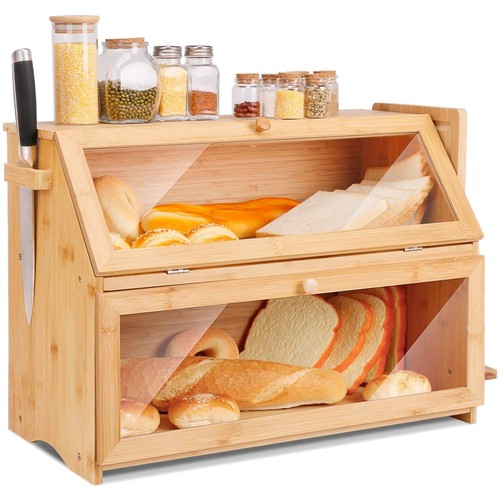 Bambus brotkasten etagen - brotkasten,