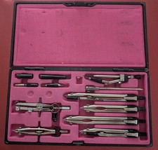 Vollständiger Zirkelkasten Vintage UdSSR Antik Komplett Original Box