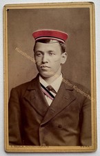 orig. CDV Foto Fotografie Bild alt Mann Herr um 1890 Jena Student Studentika