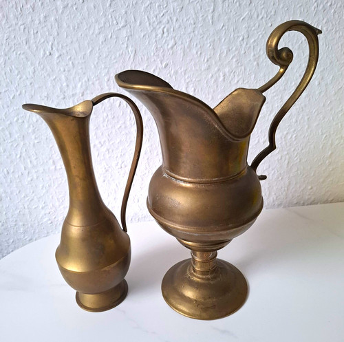 Messing kanne flasche - 2x,