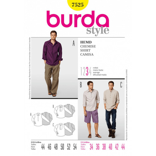 Burda style herren hemd - herren,