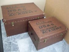  XXL-Truhen-Koffer-Set 2-tlg"USA"Vintage-Look+Griffen+Ziernieten Gutmann Factory