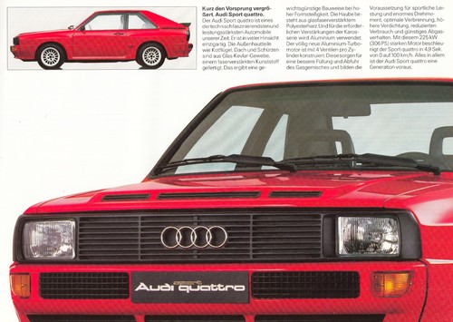 Audi quattro prospekt brochure - audi,
