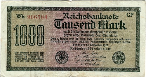 Reichsbanknote 1000 mark - 1000, 1922