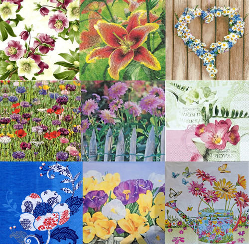 Servietten blumen blüten - ~,