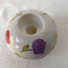 Dekorativer Teelichthalter/ Kerzenständer mit Rosen - Design