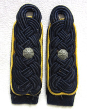 PAAR SCHULTERKLAPPEN - Unbekannt - Marine-Blau / Golden Paspellierung ????