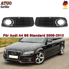 fur Audi A4 B8 08-11 Gitter Blende Stoßstange Nebelscheinwerfer CHROM CHWARZ L+R