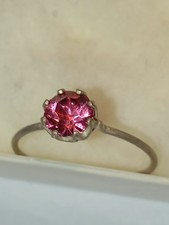 Silber Ring - mit rosa Stein -