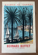 Bernard Buffet Plakat - Rue d' Antibes - Galerie 65 - Cannes - 1960