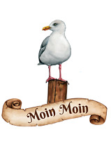Möwe Maritim Aufkleber WOMO