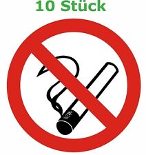 Zehn 10 Stück Rauchverbot