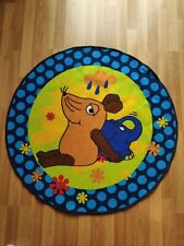 Sendung Mit Der Maus Teppich Rund ∅ 100cm Maus Und Elefant Auf Wiese 