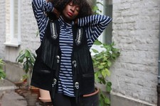 Vintage Wildleder Weste mit