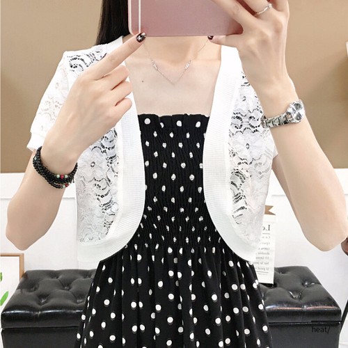 Damen blumen spitze - blumen, cardigan