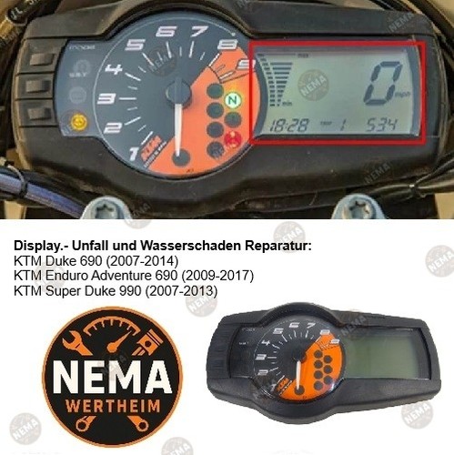 Ktm tacho display anzeige - display,