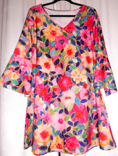 Fröhliches Flower Power Damen   Shirt  Gr. XL