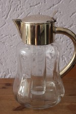 Alte versilberte glas karaffe - alte,