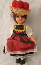 Antike Puppe mit Schlafaugen in Schwarzwald-Tracht  - ca. 22 cm