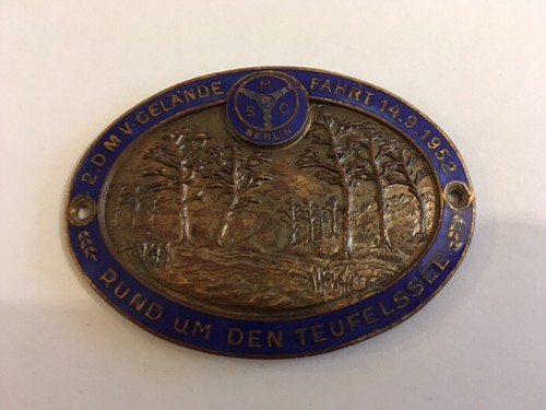 Alte emaillierte autoplakette - alte,