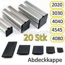 20x Abdeckkappe Aluprofil Profil 45x45mm Nut 10 Schutzkappe Alu Endkappe schwarz
