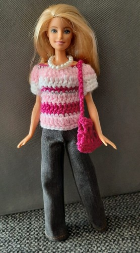 Barbie kleidungs set jeans - ,