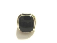 Silberring Antik mit Onyx