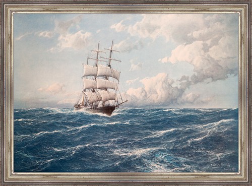 Vollschiff auf bewegter see - auf,