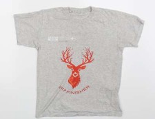 Vorgetragenes graues Baumwoll-T-Shirt für Herren Einheitsgröße Rundhalsausschnitt - 2017 Finisher