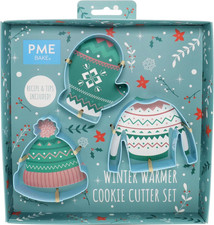 3-teiliges Winter Plätzchenausstecher Set Puderblau Keksausstecher