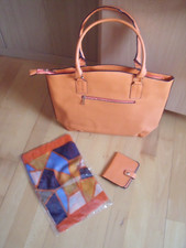 Modische Handtasche, Portemonaie u. Schaltuch SET  NEU