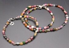 GOLDJUNGE69 * SILBERZEIT TURMALIN EDELSTEIN KETTE & ARMBAND SET   925er SILBER *