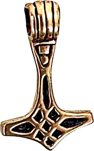 Thor hammer pendant - pendant, bronze