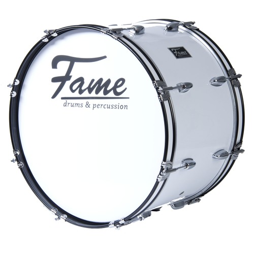 Marching bass drum 20x12 weiß - marching,