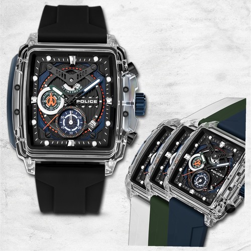Police herrenuhr silikon - police,