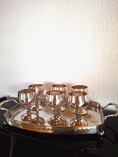 Altes Tablett mit  6