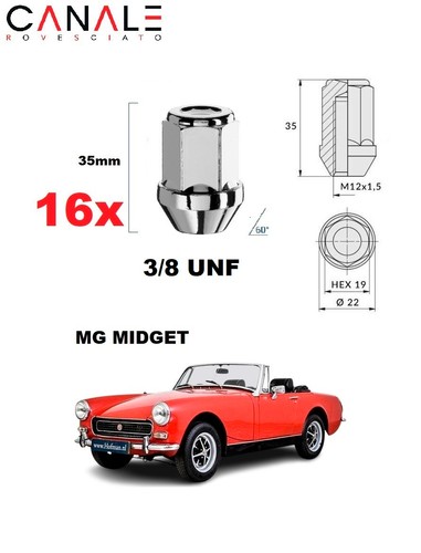 Satz radmuttern midget - satz, 16