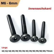 M6-6mm Schwarz Innensechskant