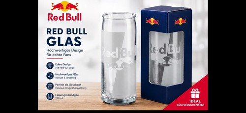 Red bull longdrinkglas - bull, /
