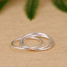 3er Ring Triple dreifach Ringe dreier Damen 925 Sterling Silber Ring A3763